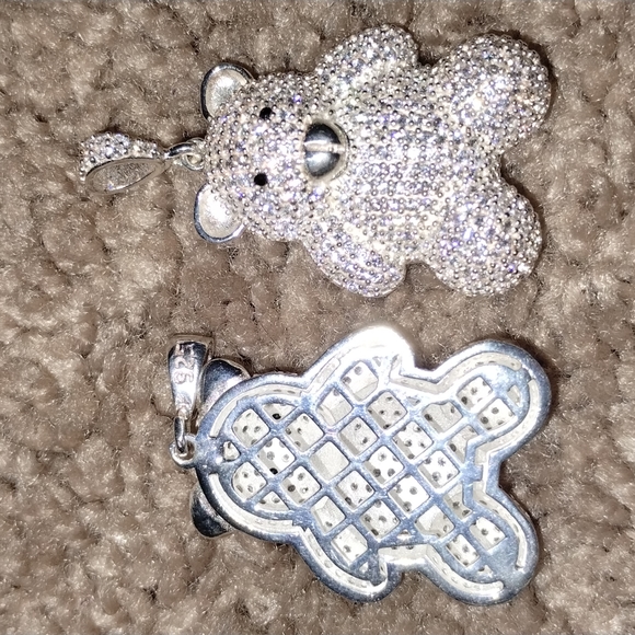 .925 Silver 🧸 Teddy Bear Charm - Picture 1 of 1